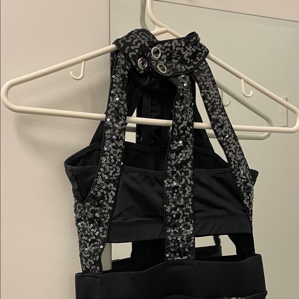 Black Sequin and spandex child costume - Picture 6 of 8